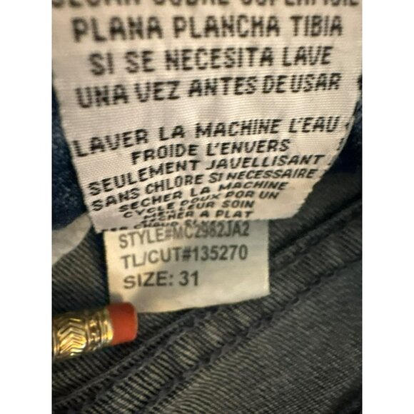 Greene St. Denim High Rise Kick Flare Button Fly Cropped  Jeans Size 31 - Picture 5 of 8